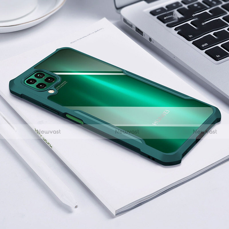 Silicone Transparent Mirror Frame Case Cover H01 for Huawei Nova 6 SE Green