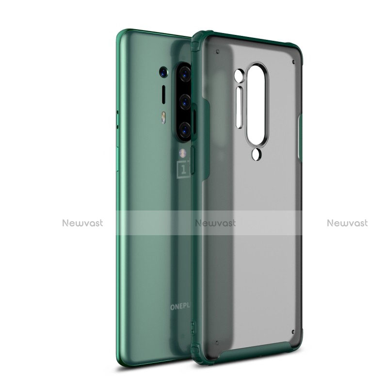 Silicone Transparent Mirror Frame Case Cover H01 for OnePlus 8 Pro