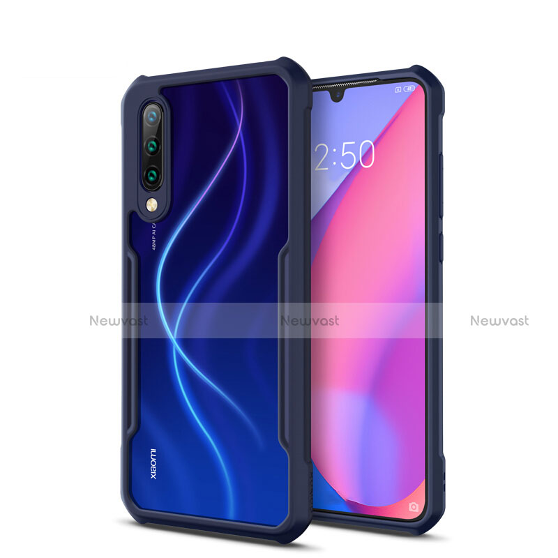 Silicone Transparent Mirror Frame Case Cover H01 for Xiaomi Mi A3