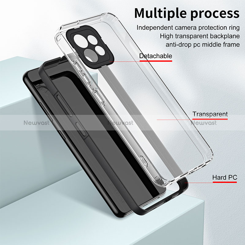 Silicone Transparent Mirror Frame Case Cover H01P for Motorola Moto Edge 40 Pro 5G