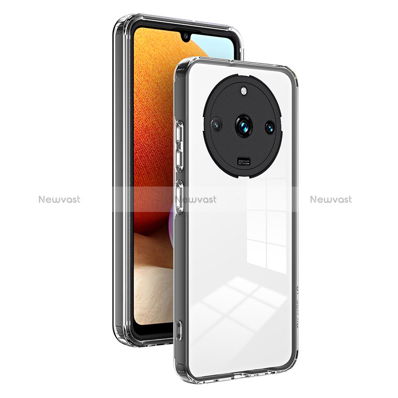 Silicone Transparent Mirror Frame Case Cover H01P for Realme 11 Pro 5G