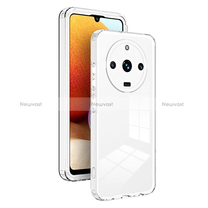 Silicone Transparent Mirror Frame Case Cover H01P for Realme 11 Pro 5G