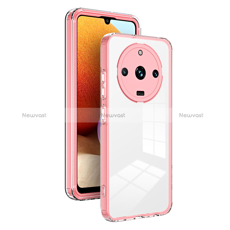 Silicone Transparent Mirror Frame Case Cover H01P for Realme 11 Pro 5G