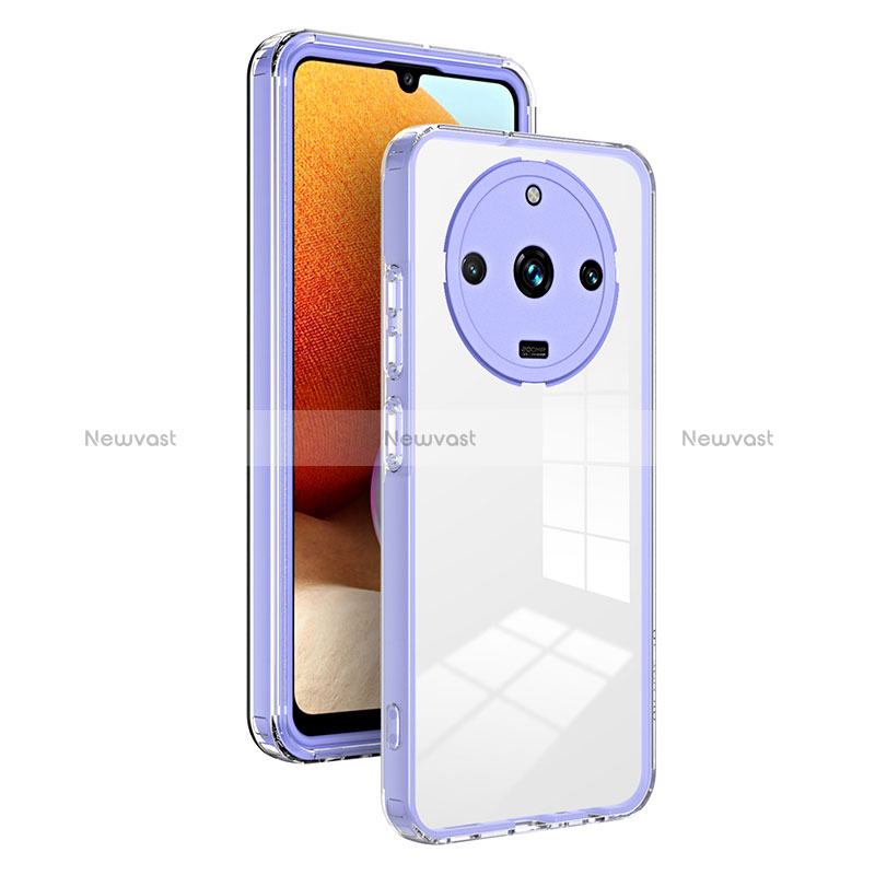 Silicone Transparent Mirror Frame Case Cover H01P for Realme 11 Pro+ Plus 5G