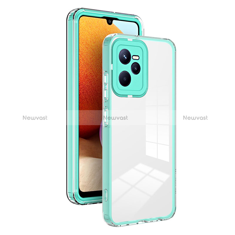 Silicone Transparent Mirror Frame Case Cover H01P for Realme C35