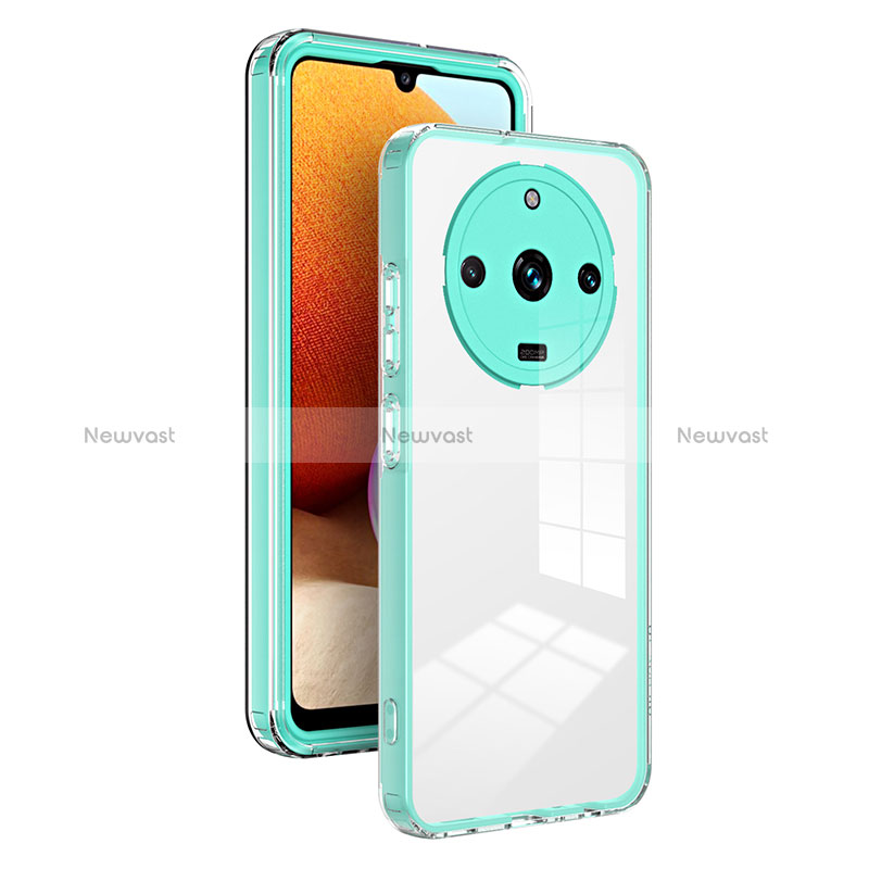 Silicone Transparent Mirror Frame Case Cover H01P for Realme Narzo 60 Pro 5G