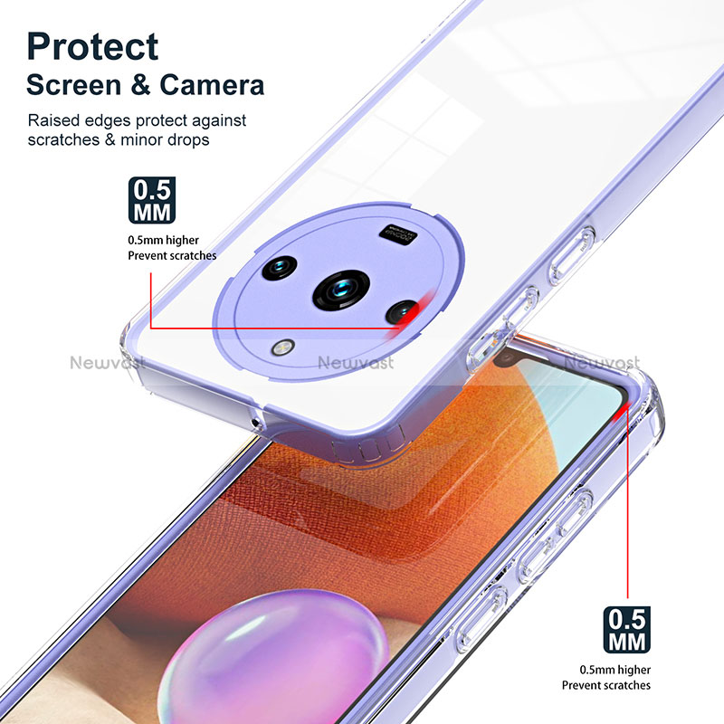 Silicone Transparent Mirror Frame Case Cover H01P for Realme Narzo 60 Pro 5G