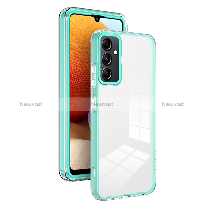 Silicone Transparent Mirror Frame Case Cover H01P for Samsung Galaxy A14 4G