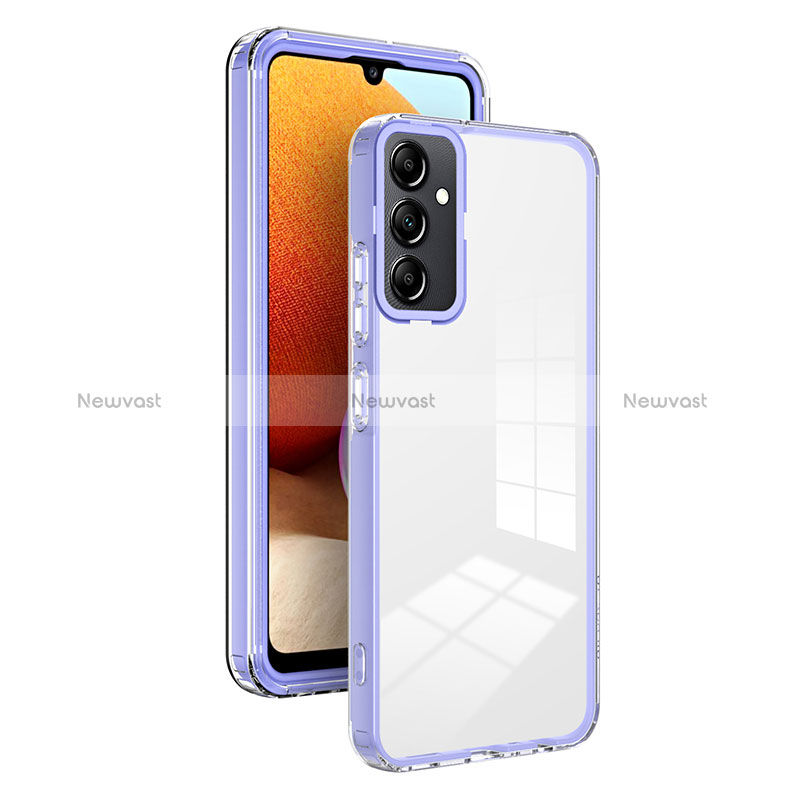 Silicone Transparent Mirror Frame Case Cover H01P for Samsung Galaxy M44 5G