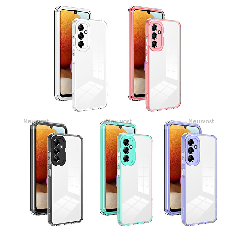 Silicone Transparent Mirror Frame Case Cover H01P for Samsung Galaxy M54 5G