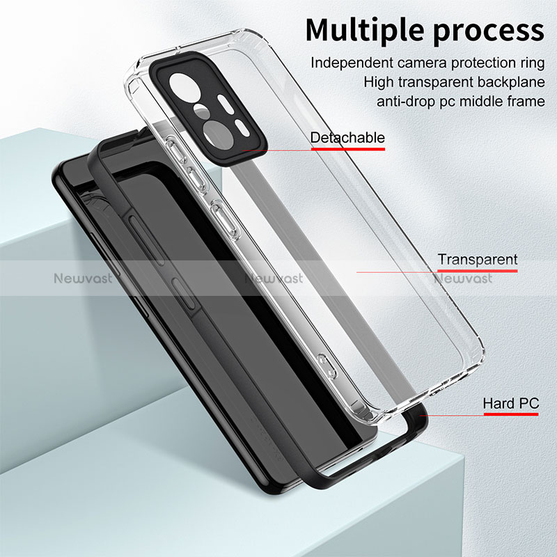 Silicone Transparent Mirror Frame Case Cover H01P for Xiaomi Mi 11T Pro 5G