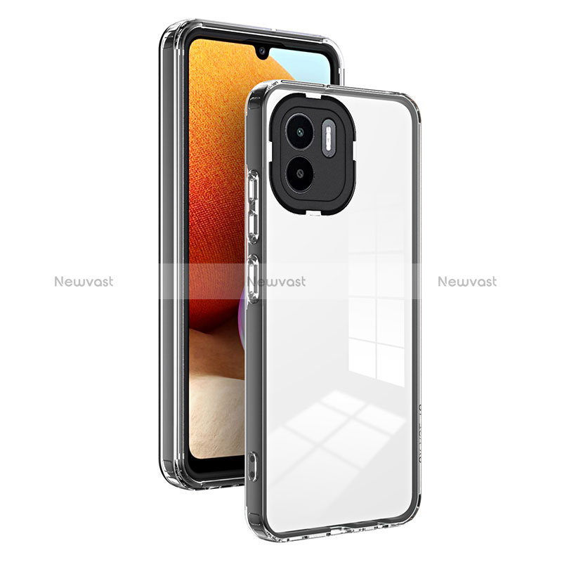 Silicone Transparent Mirror Frame Case Cover H01P for Xiaomi Poco C50