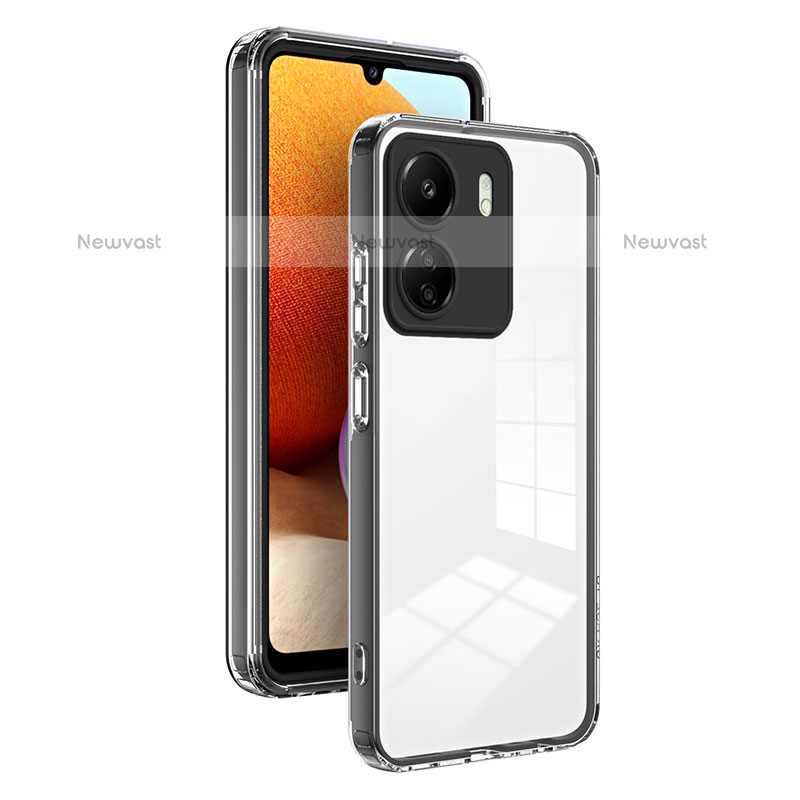 Silicone Transparent Mirror Frame Case Cover H01P for Xiaomi Poco C65