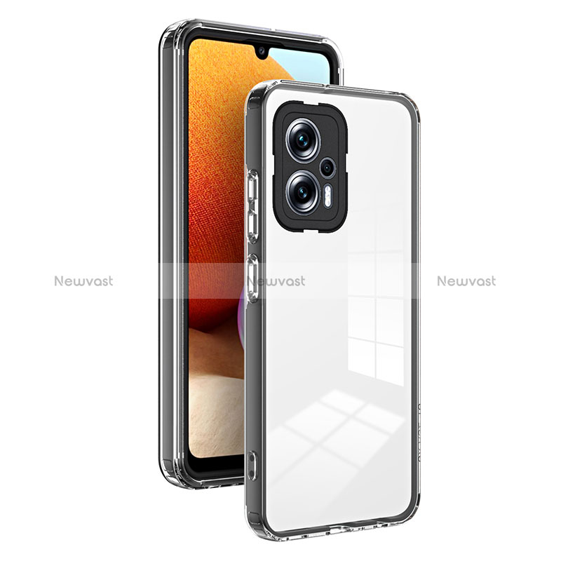 Silicone Transparent Mirror Frame Case Cover H01P for Xiaomi Poco X4 GT 5G