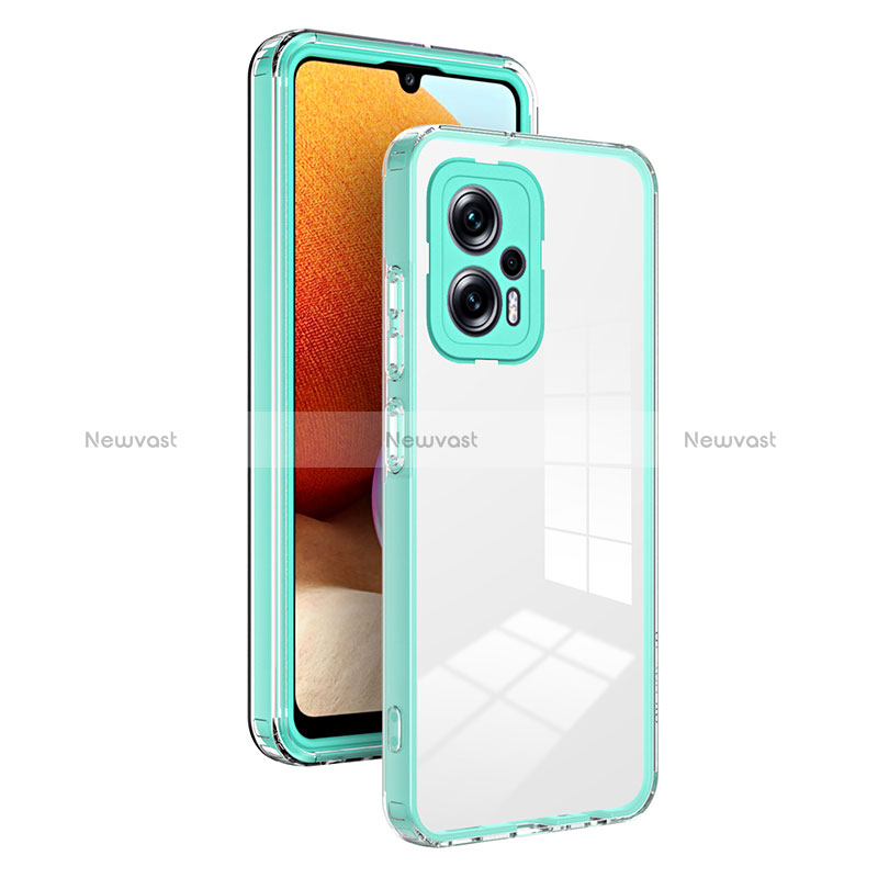 Silicone Transparent Mirror Frame Case Cover H01P for Xiaomi Poco X4 GT 5G