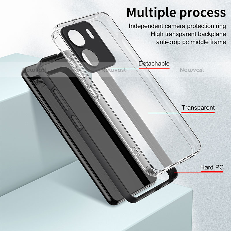 Silicone Transparent Mirror Frame Case Cover H01P for Xiaomi Redmi 13C