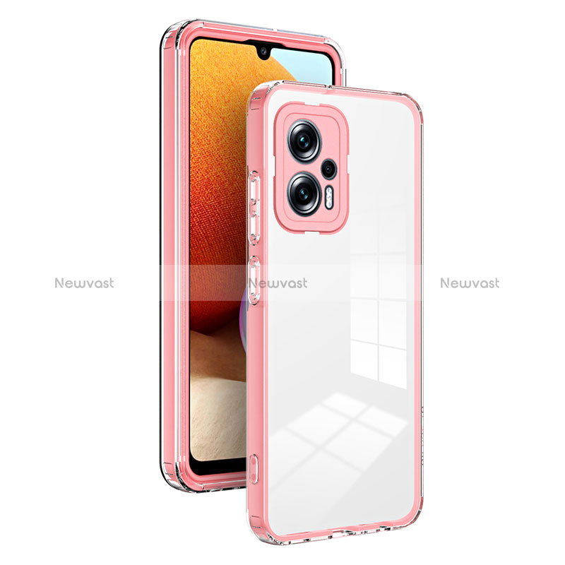 Silicone Transparent Mirror Frame Case Cover H01P for Xiaomi Redmi K50i 5G