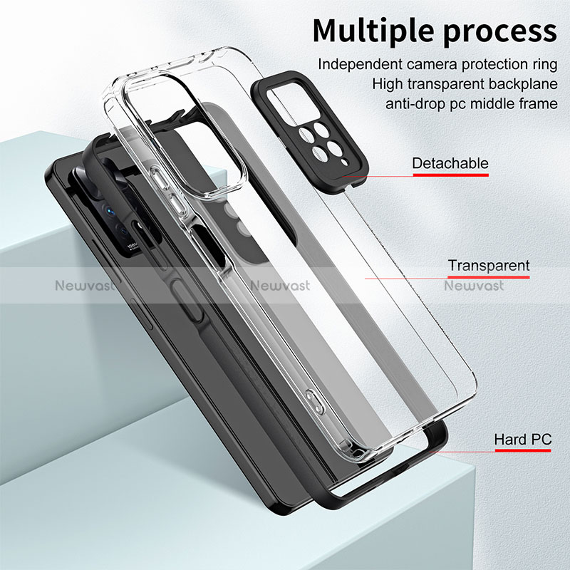 Silicone Transparent Mirror Frame Case Cover H01P for Xiaomi Redmi Note 11 4G (2022)