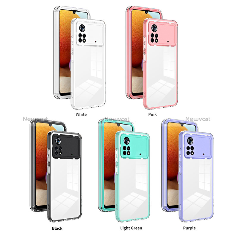 Silicone Transparent Mirror Frame Case Cover H01P for Xiaomi Redmi Note 11E Pro 5G