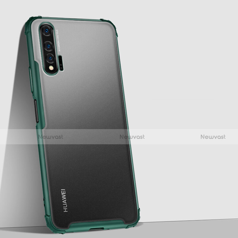 Silicone Transparent Mirror Frame Case Cover H02 for Huawei Nova 6 5G Green