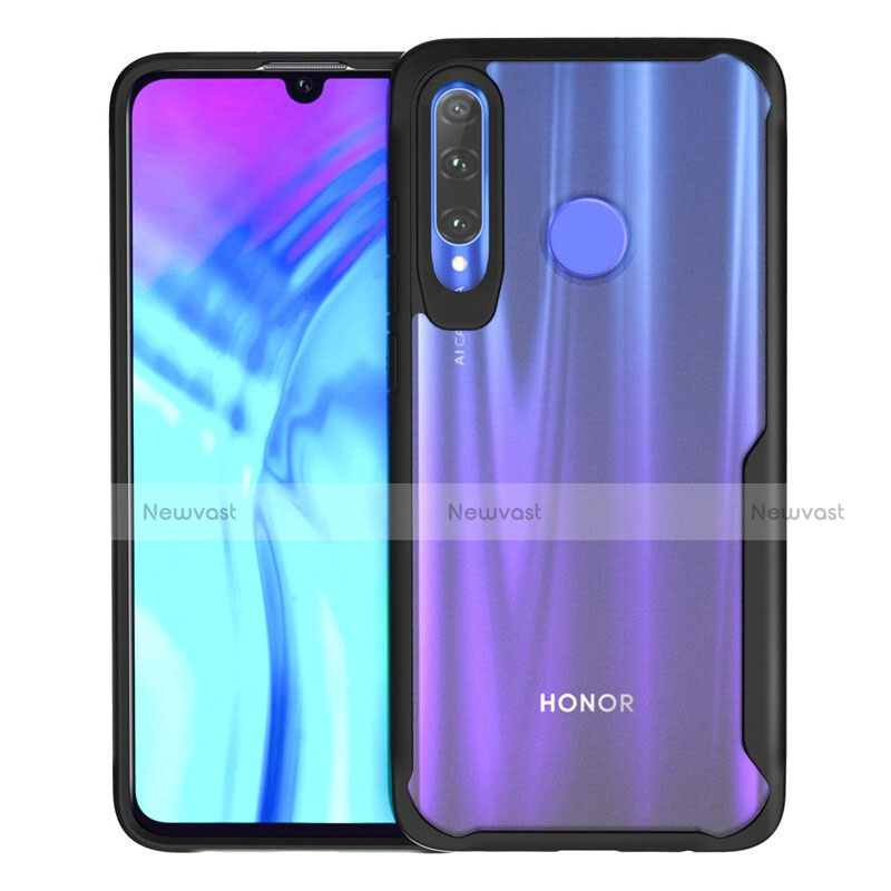 Silicone Transparent Mirror Frame Case Cover H02 for Huawei P Smart+ Plus (2019) Black