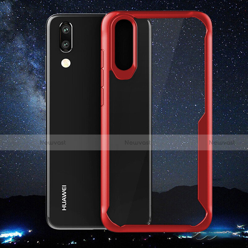 Silicone Transparent Mirror Frame Case Cover H02 for Huawei P20