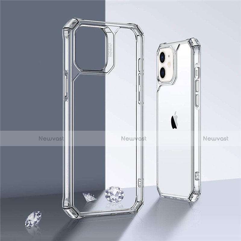 Silicone Transparent Mirror Frame Case Cover H04 for Apple iPhone 12