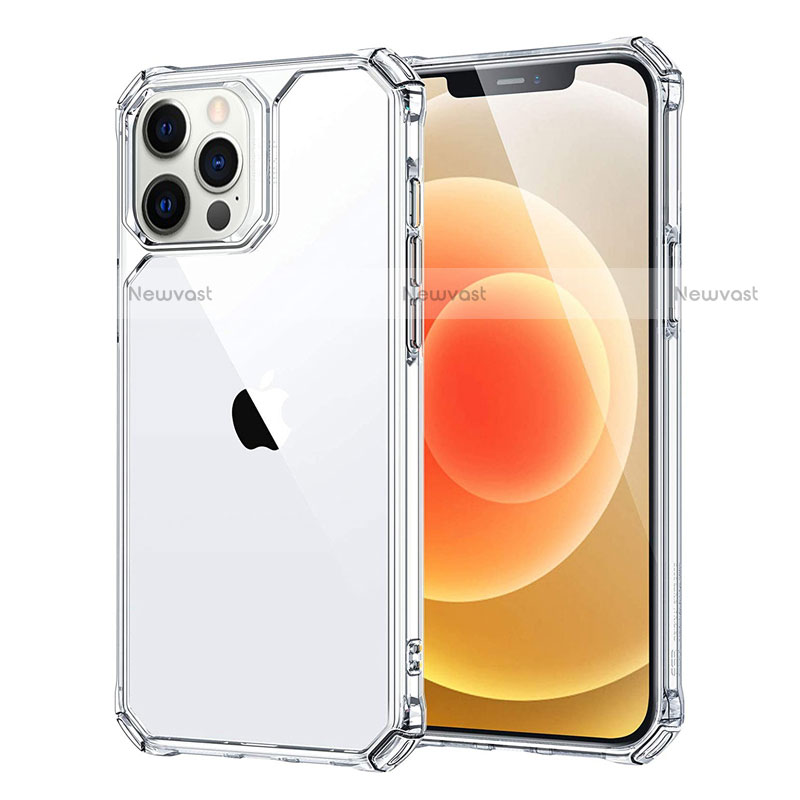 Silicone Transparent Mirror Frame Case Cover H07 for Apple iPhone 12 Pro