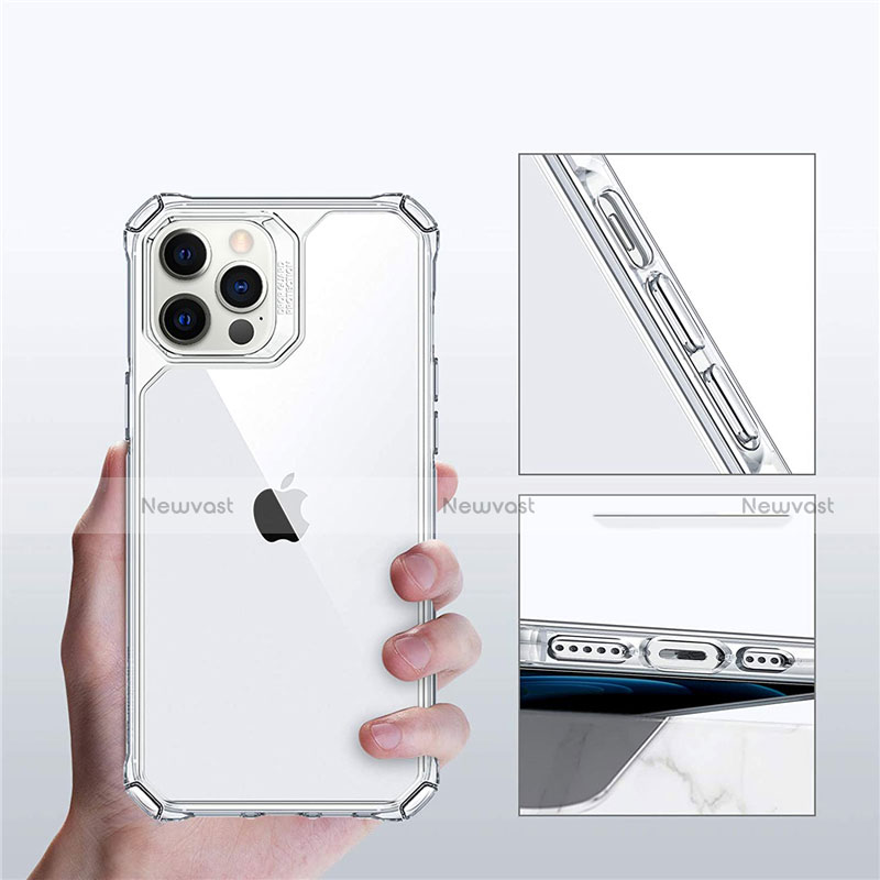 Silicone Transparent Mirror Frame Case Cover H07 for Apple iPhone 12 Pro Max