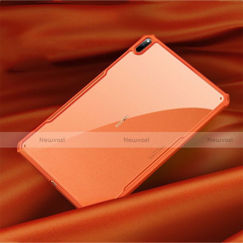 Silicone Transparent Mirror Frame Case Cover M01 for Huawei MatePad Pro 5G 10.8 Orange