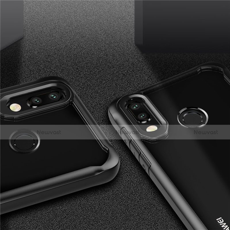 Silicone Transparent Mirror Frame Case Cover M01 for Huawei Nova 3e