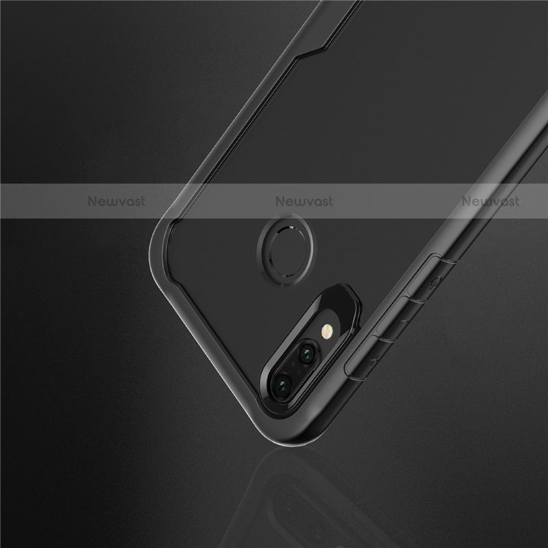 Silicone Transparent Mirror Frame Case Cover M01 for Huawei P20 Lite