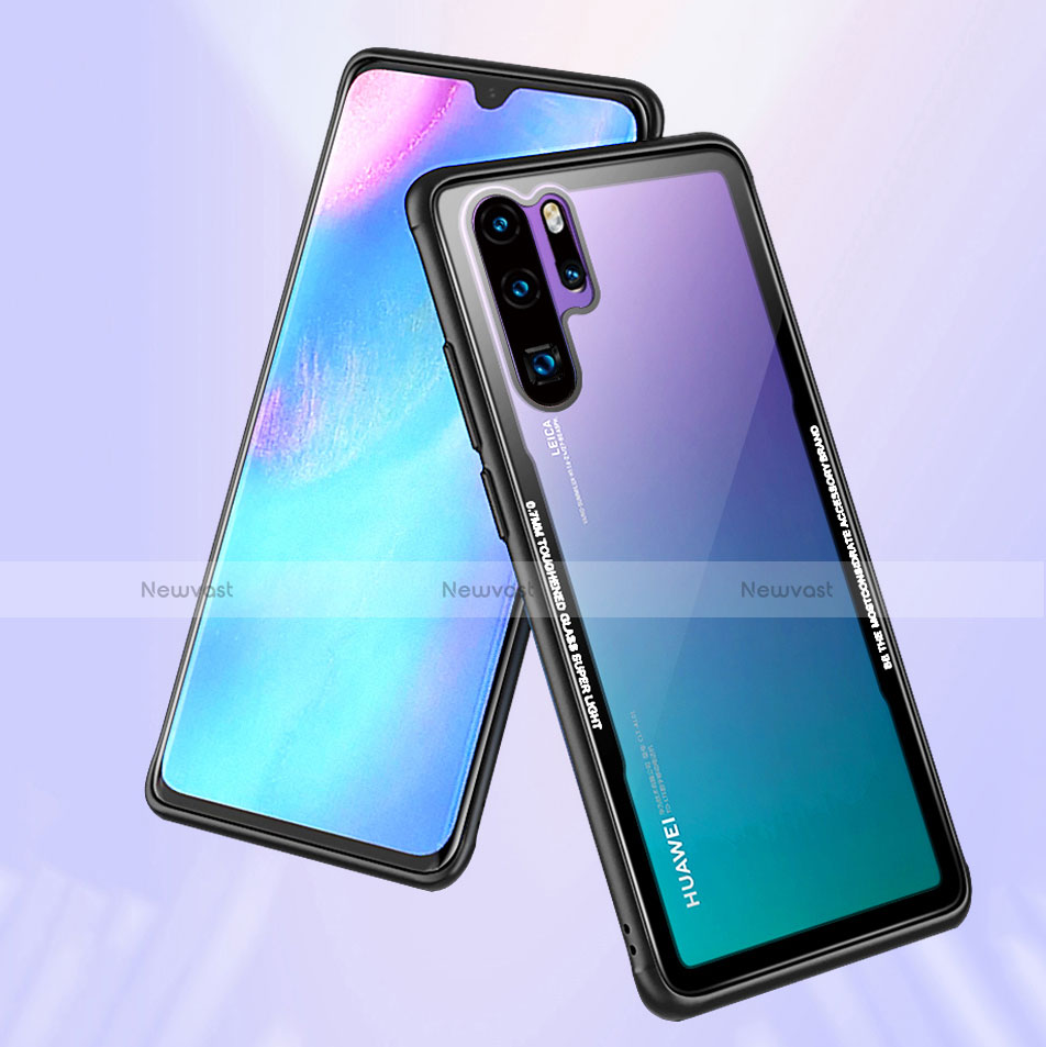 Silicone Transparent Mirror Frame Case Cover M01 for Huawei P30 Pro New Edition