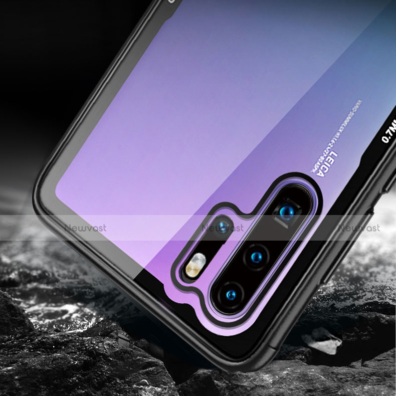 Silicone Transparent Mirror Frame Case Cover M01 for Huawei P30 Pro New Edition