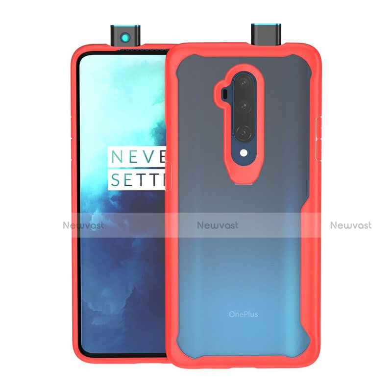 Silicone Transparent Mirror Frame Case Cover M01 for OnePlus 7T Pro