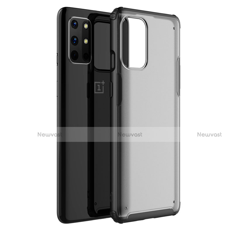 Silicone Transparent Mirror Frame Case Cover M01 for OnePlus 8T 5G Black