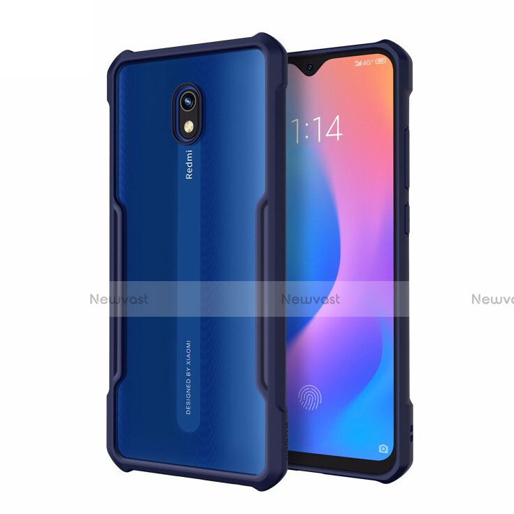 Silicone Transparent Mirror Frame Case Cover M01 for Xiaomi Redmi 8A