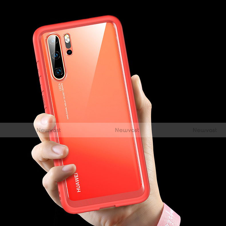 Silicone Transparent Mirror Frame Case Cover M02 for Huawei P30 Pro