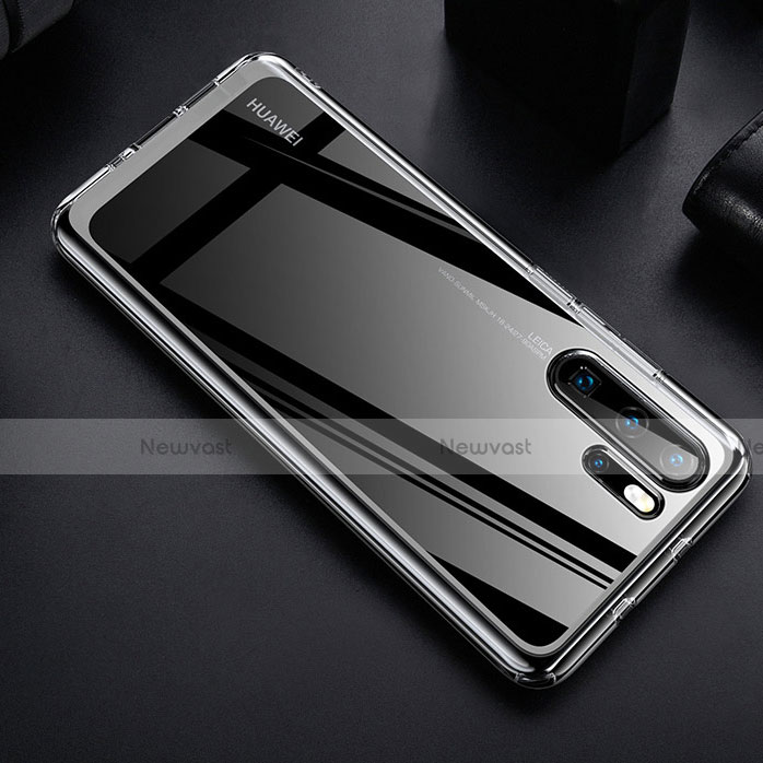 Silicone Transparent Mirror Frame Case Cover M02 for Huawei P30 Pro New Edition