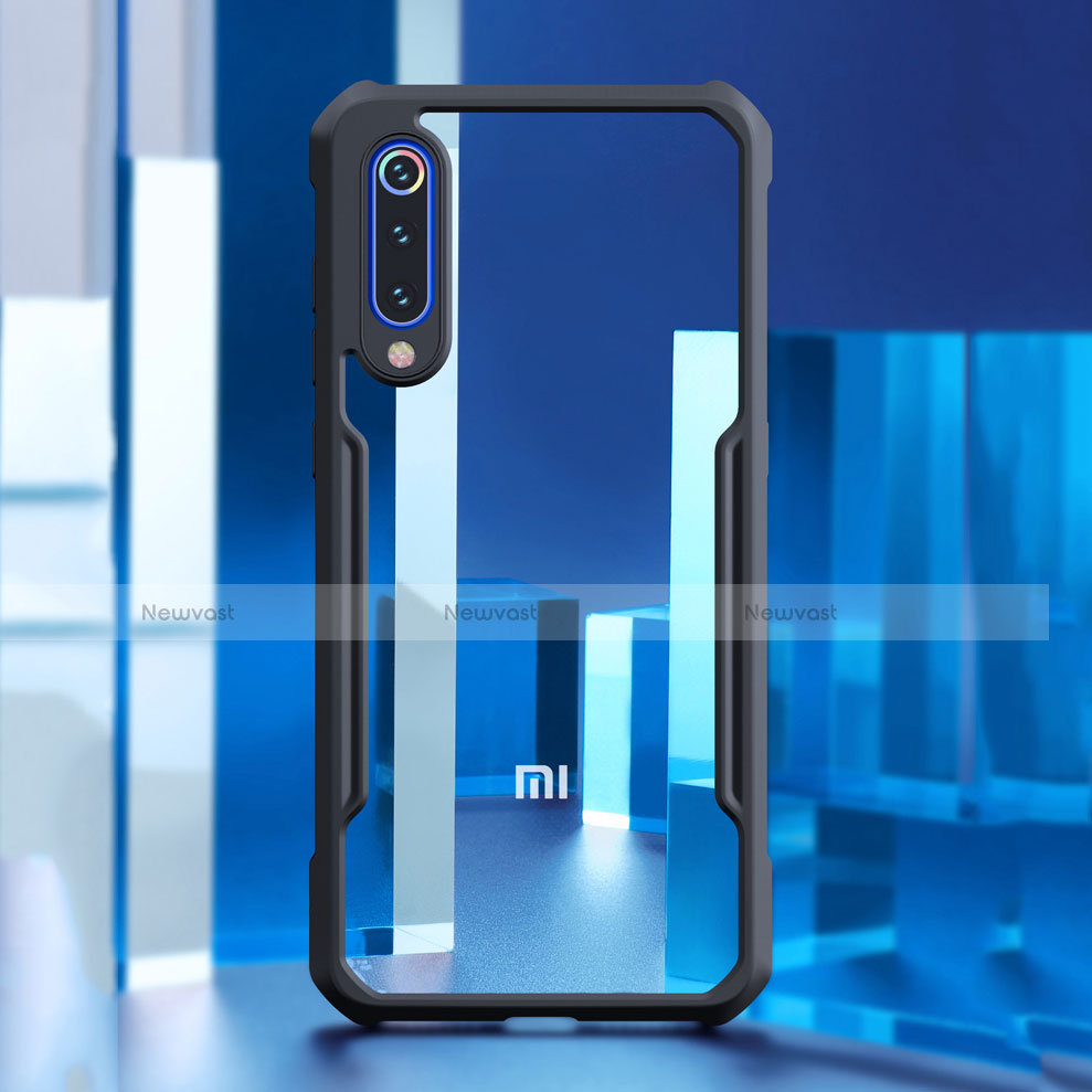 Silicone Transparent Mirror Frame Case Cover M02 for Xiaomi Mi 9 Lite