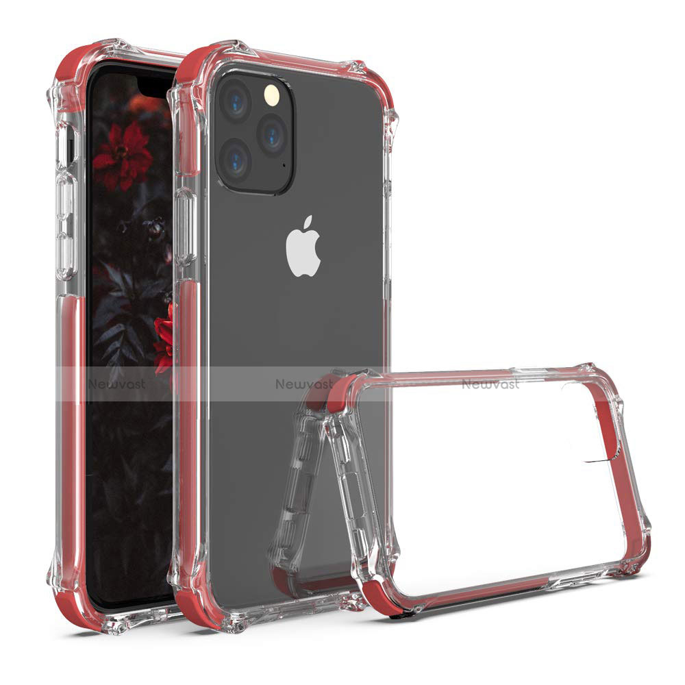 Silicone Transparent Mirror Frame Case Cover M04 for Apple iPhone 11 Pro