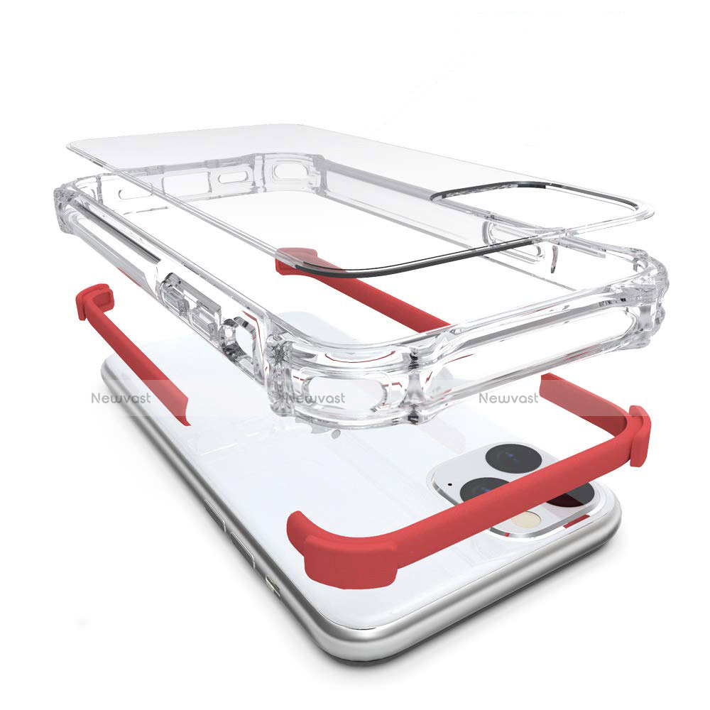 Silicone Transparent Mirror Frame Case Cover M04 for Apple iPhone 11 Pro