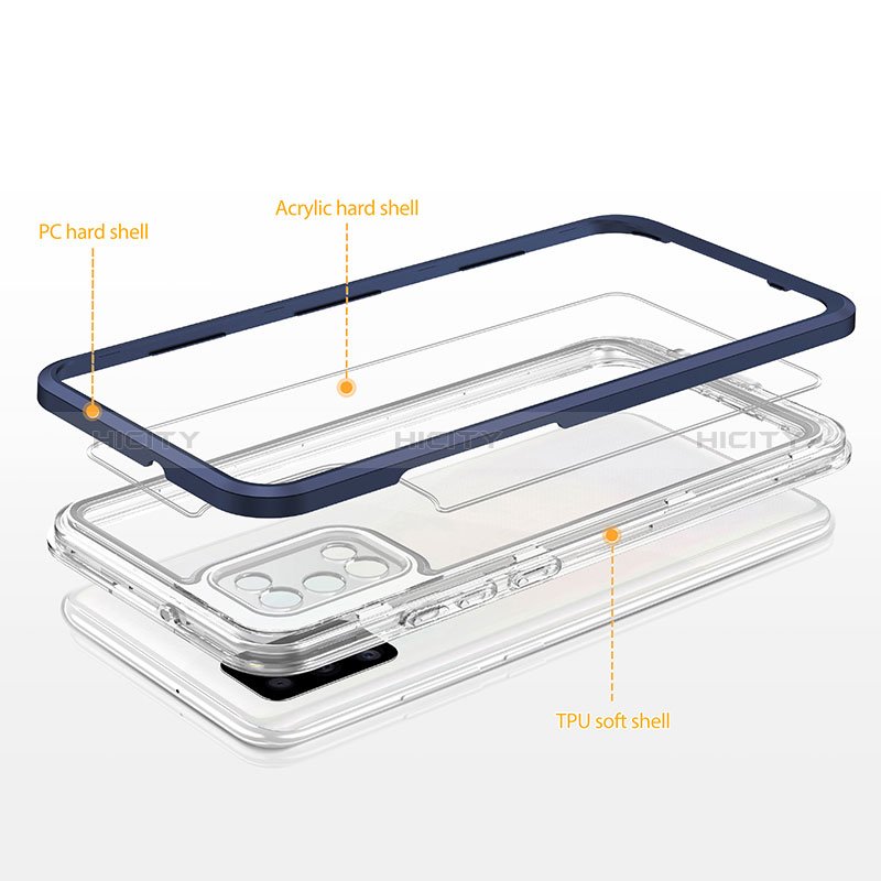 Silicone Transparent Mirror Frame Case Cover MQ1 for Samsung Galaxy A03s