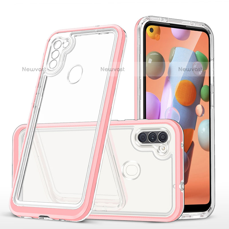 Silicone Transparent Mirror Frame Case Cover MQ1 for Samsung Galaxy A11