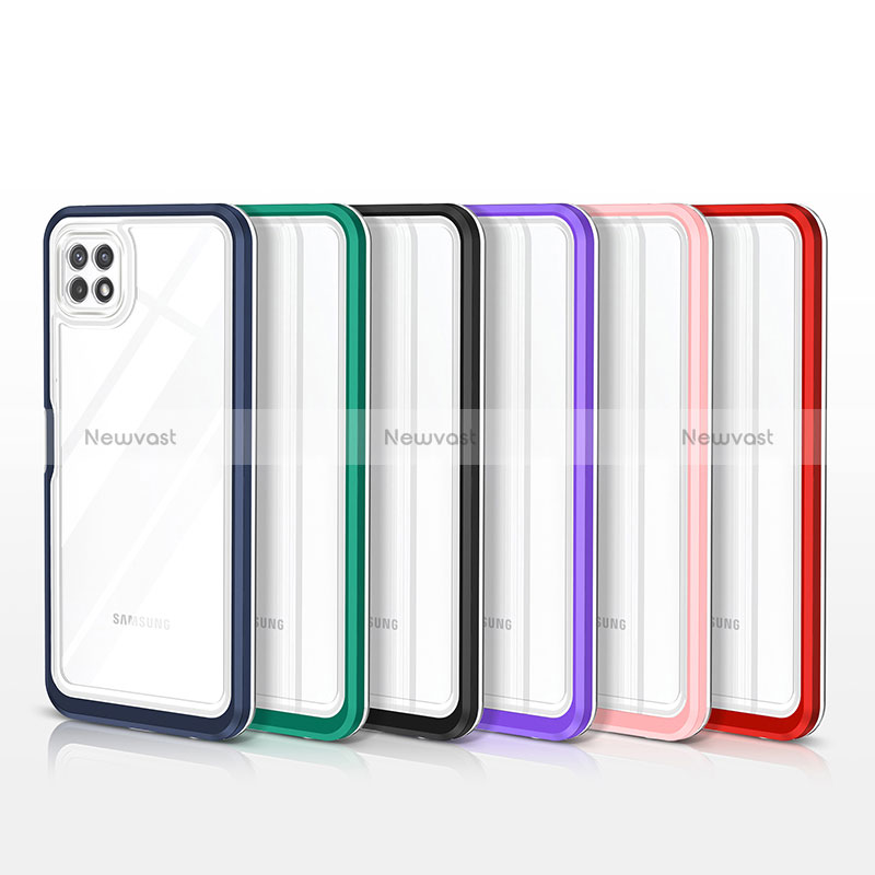 Silicone Transparent Mirror Frame Case Cover MQ1 for Samsung Galaxy A22 5G