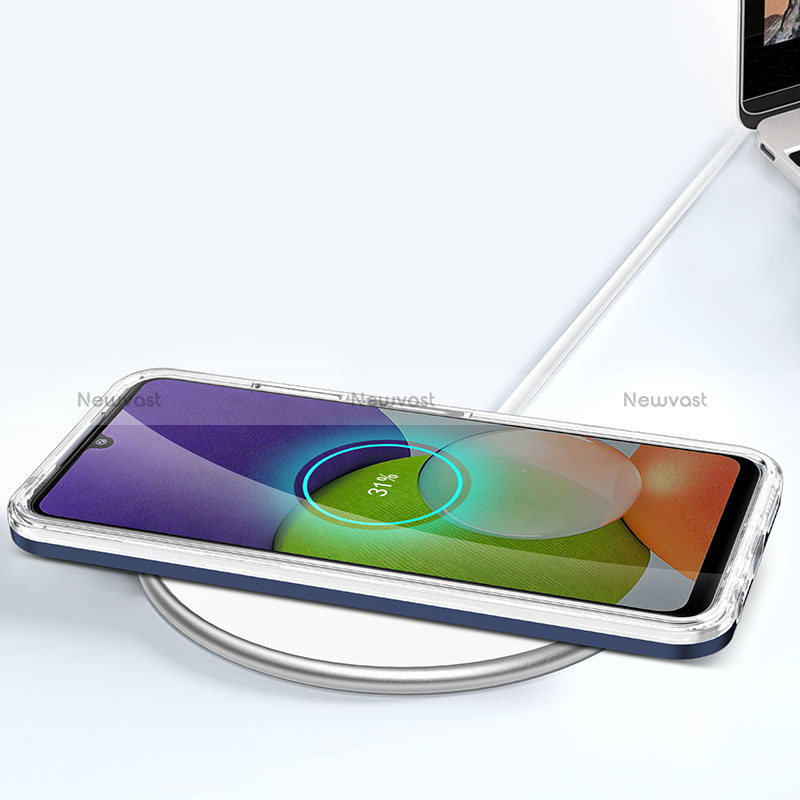 Silicone Transparent Mirror Frame Case Cover MQ1 for Samsung Galaxy A22 5G
