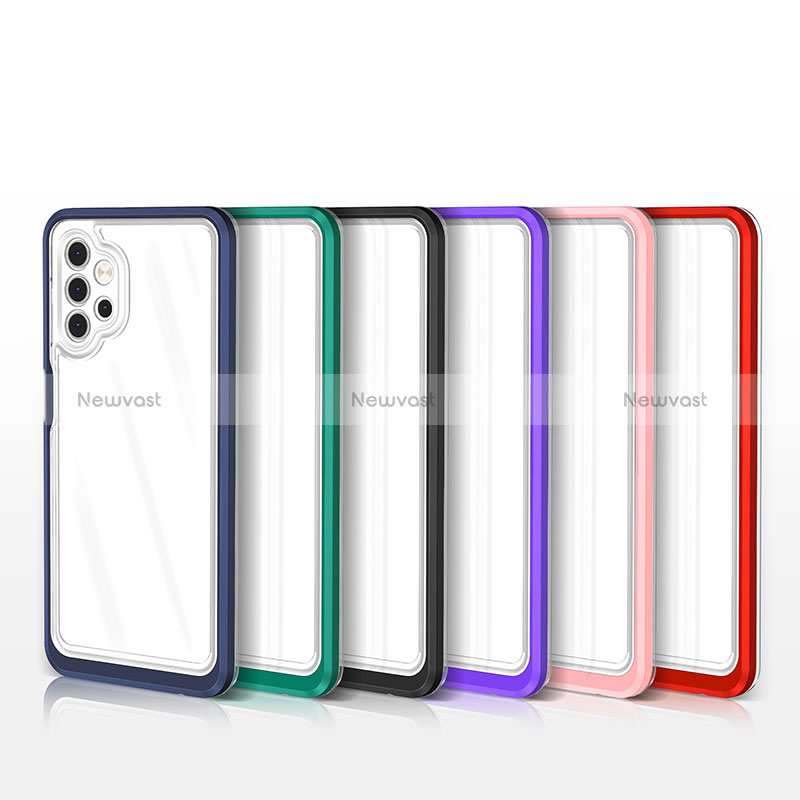 Silicone Transparent Mirror Frame Case Cover MQ1 for Samsung Galaxy A32 4G