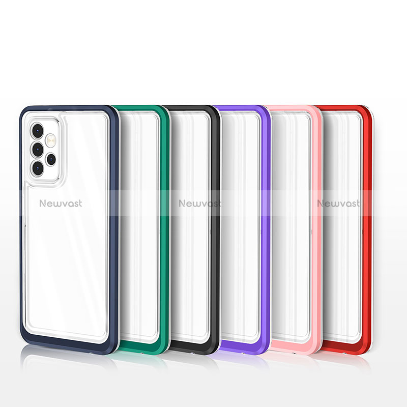 Silicone Transparent Mirror Frame Case Cover MQ1 for Samsung Galaxy A52 4G