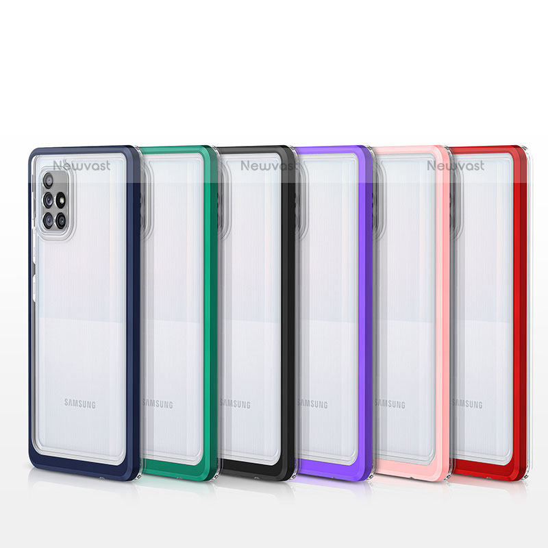 Silicone Transparent Mirror Frame Case Cover MQ1 for Samsung Galaxy A71 4G A715