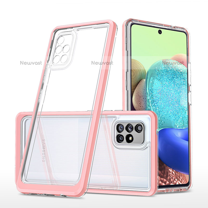 Silicone Transparent Mirror Frame Case Cover MQ1 for Samsung Galaxy A71 4G A715